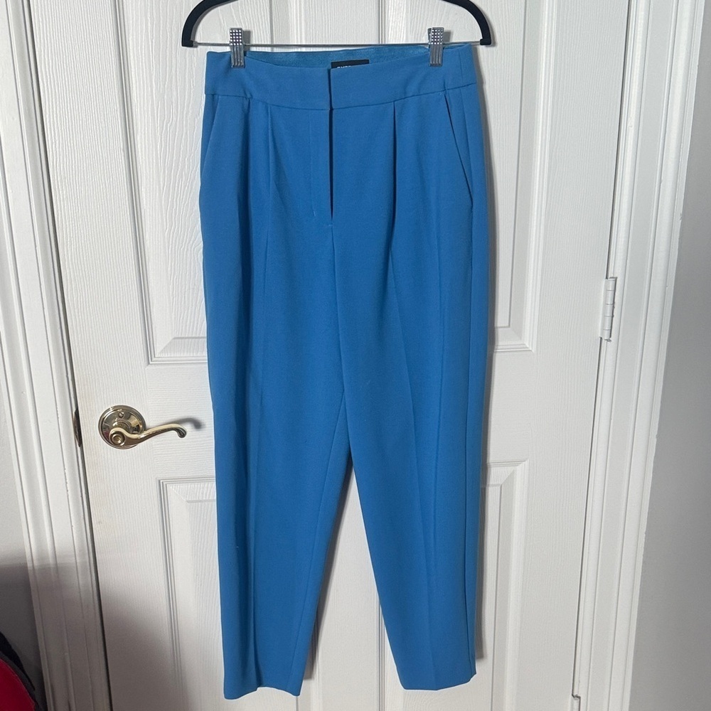 Express Teal Pleated Trousers size 6 ankle taper